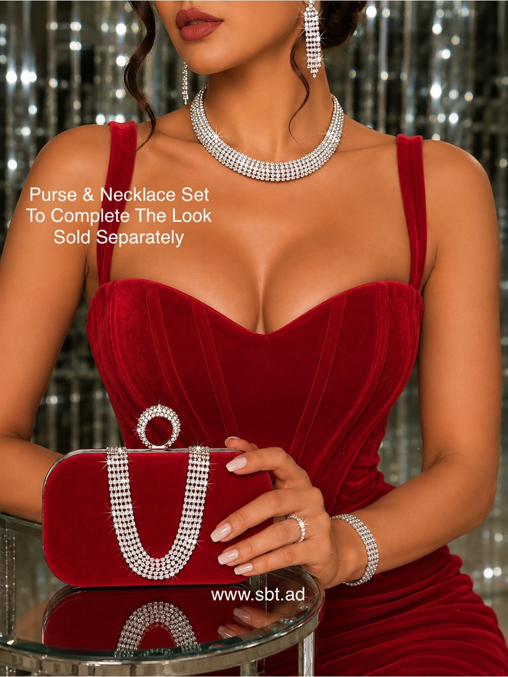 NWT Red Velvet Short Cocktail Dress Corset Style Spaghetti Straps Backless +Gift - Picture 3 of 6